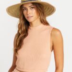 arrojar sombra sombrero de paja negro Z44ZX975 accesorios mujer
