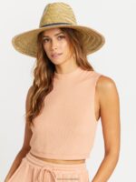 arrojar sombra sombrero de paja negro Z44ZX975 accesorios mujer