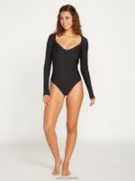 body simplemente sin costuras negro Z44ZX1090 ropa mujer