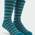 calcetines con rayas de piedra verde azulado del océano Z44ZX440 accesorios hombres