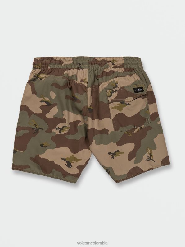 calzoncillos con cintura elástica y estampado central camuflaje Z44ZX249 ropa hombres - Image 2