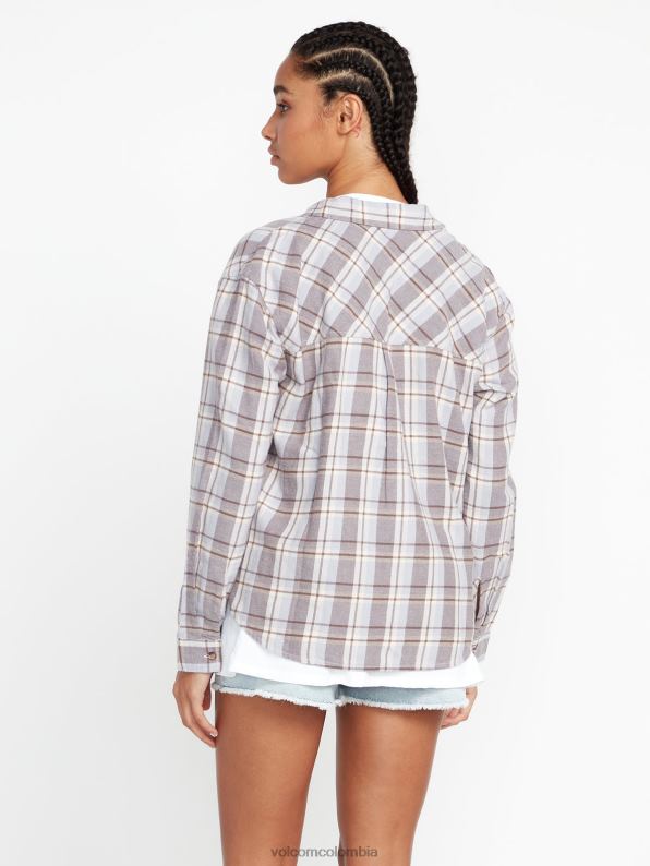 camisa a cuadros de manga larga para conocerte tartán Z44ZX809 ropa mujer - Image 8