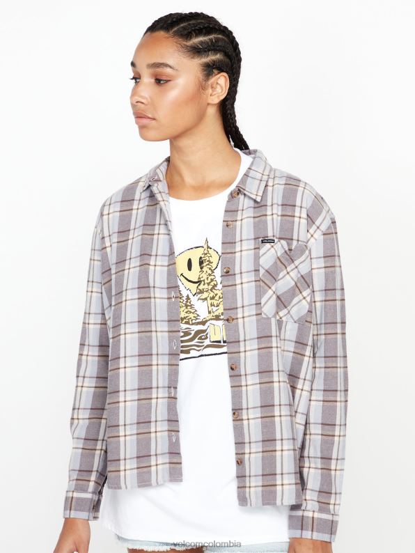 camisa a cuadros de manga larga para conocerte tartán Z44ZX809 ropa mujer - Image 9