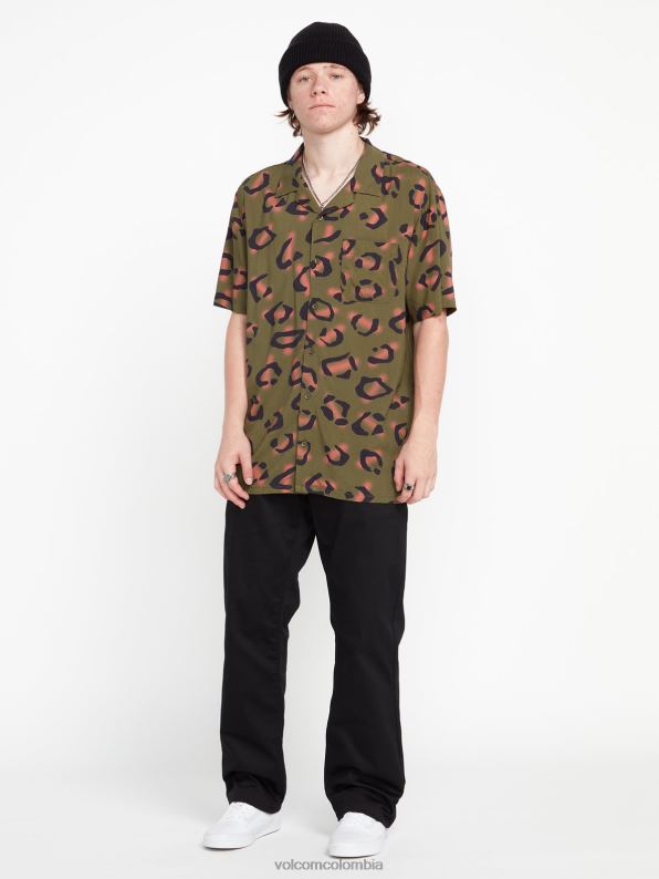 camisa de manga corta con animales fiesteros de piedra militar Z44ZX159 ropa hombres - Image 5