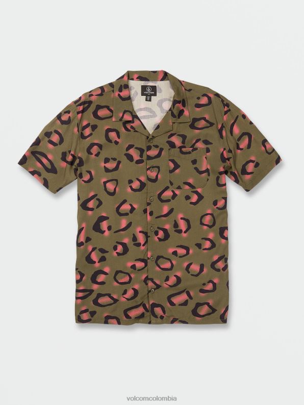 camisa de manga corta con animales fiesteros de piedra militar Z44ZX159 ropa hombres - Image 9