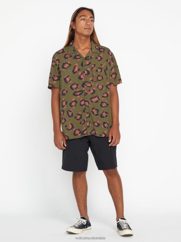 camisa de manga corta con animales fiesteros de piedra militar Z44ZX159 ropa hombres - Image 1