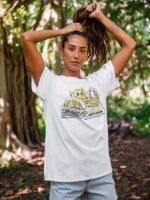 camisa de manga corta con diseño de piedra estrella blanca Z44ZX806 ropa mujer - Image 2