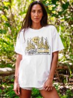 camisa de manga corta con diseño de piedra estrella blanca Z44ZX806 ropa mujer