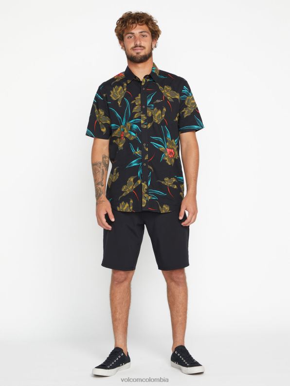 camisa de manga corta de tiempo de la isla combo negro Z44ZX144 ropa hombres - Image 1