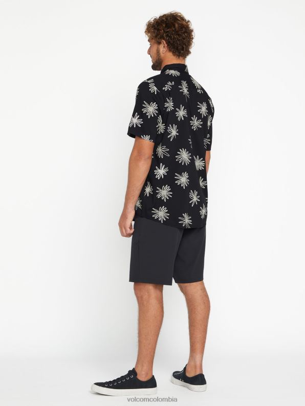 camisa de manga corta lazy dazey negro Z44ZX156 ropa hombres - Image 2