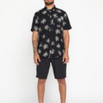 camisa de manga corta lazy dazey negro Z44ZX156 ropa hombres