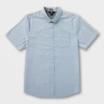 camisa de manga corta oxford de everett añil destrozado Z44ZX146 ropa hombres