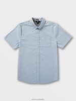 camisa de manga corta oxford de everett añil destrozado Z44ZX146 ropa hombres
