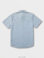 camisa de manga corta oxford de everett añil destrozado Z44ZX146 ropa hombres - Image 3