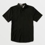 camisa de manga corta oxford de everett negro nuevo Z44ZX141 ropa hombres