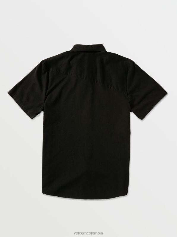 camisa de manga corta oxford de everett negro nuevo Z44ZX141 ropa hombres - Image 3