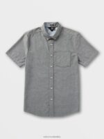 camisa de manga corta oxford de everett negro Z44ZX143 ropa hombres