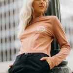 camisa de manga larga con bolsillo arcilla Z44ZX790 ropa mujer