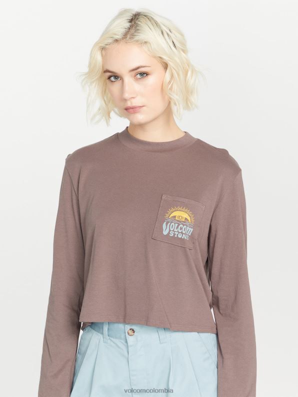 camisa de manga larga con bolsillo pizarra gris Z44ZX802 ropa mujer - Image 5