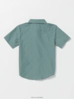 camisa de manga larga con capucha teñida a la piedra servicio azul Z44ZX1163 ropa Niños - Image 3