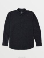 camisa de manga larga de caballero de la fecha negro Z44ZX162 ropa hombres