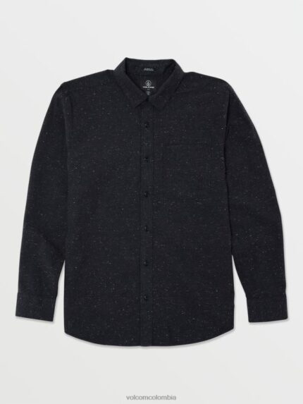 camisa de manga larga de caballero de la fecha negro Z44ZX162 ropa hombres