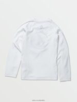 camisa lisa de manga larga Lido blanco Z44ZX1353 navegar niños - Image 3