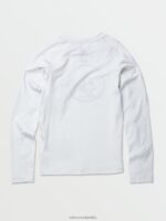 camisa lisa de manga larga Lido blanco Z44ZX1354 navegar niños - Image 2