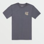 camiseta de manga corta con caída del nombre de las vegas pizarra oscura Z44ZX106 ropa hombres