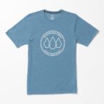 camiseta de manga corta con eslabones de piedra brezo añil Z44ZX50 ropa hombres