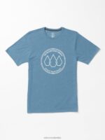camiseta de manga corta con eslabones de piedra brezo añil Z44ZX50 ropa hombres