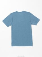 camiseta de manga corta con eslabones de piedra brezo añil Z44ZX50 ropa hombres - Image 3