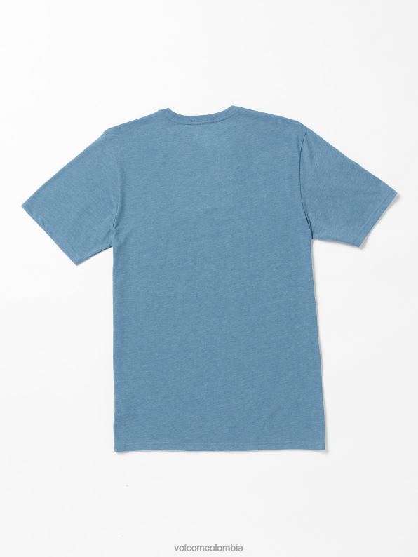 camiseta de manga corta con eslabones de piedra brezo añil Z44ZX50 ropa hombres - Image 3