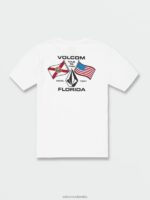 camiseta de manga corta con la bandera de florida blanco Z44ZX73 ropa hombres - Image 2