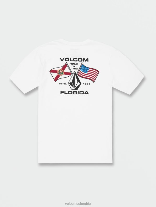 camiseta de manga corta con la bandera de florida blanco Z44ZX73 ropa hombres - Image 2