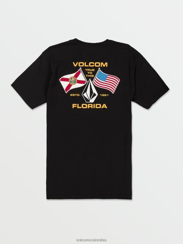 camiseta de manga corta con la bandera de florida negro Z44ZX86 ropa hombres - Image 2