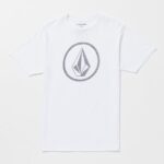 camiseta de manga corta con piedra circular blanco Z44ZX33 ropa hombres