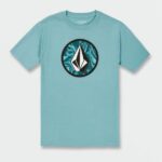camiseta de manga corta con piedra circular cali azul brezo Z44ZX117 ropa hombres