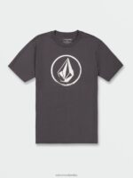 camiseta de manga corta con piedra circular carbón Z44ZX2 ropa hombres