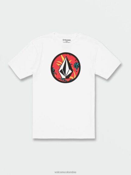 camiseta de manga corta con piedra circular combo blanco Z44ZX74 ropa hombres