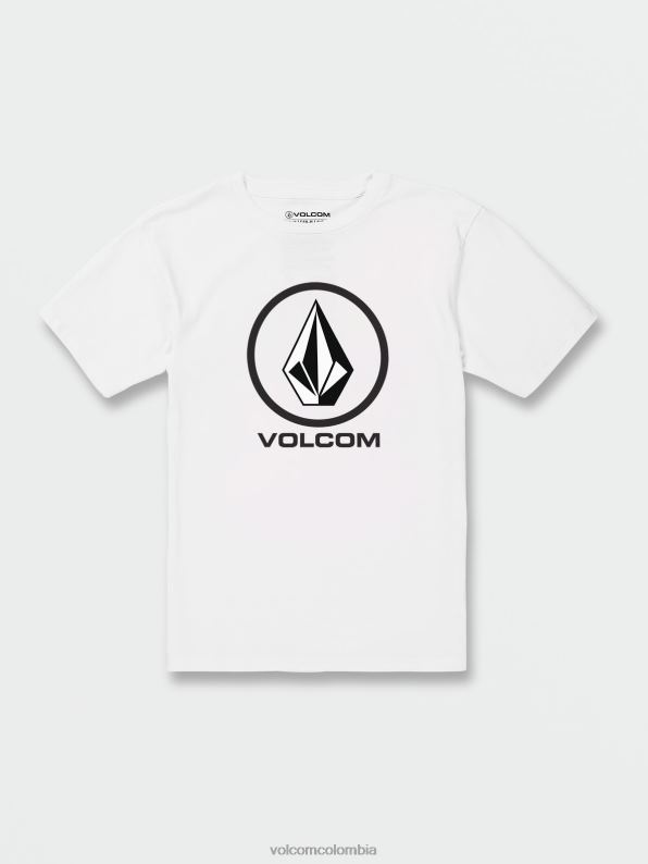camiseta_de_manga_corta_con_piedra_crujiente_blanco_z44zx1116_ropa_ninos.jpg camiseta de manga corta con piedra crujiente blanco Z44ZX1116 ropa Niños - Image 1
