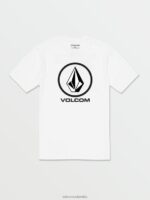 camiseta de manga corta con piedra crujiente blanco Z44ZX95 ropa hombres