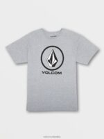 camiseta de manga corta con piedra crujiente cuero gris Z44ZX92 ropa hombres