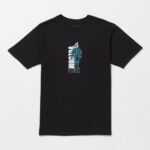 camiseta de manga corta con volantes negro Z44ZX48 ropa hombres