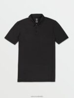 camiseta de manga corta de polo Hazard Pro negro Z44ZX145 ropa hombres