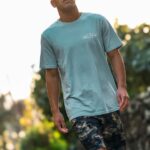 camiseta de manga corta de Venecia cali azul brezo Z44ZX9 ropa hombres