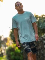 camiseta de manga corta de Venecia cali azul brezo Z44ZX9 ropa hombres