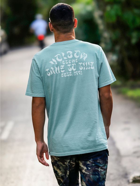 camiseta de manga corta de Venecia cali azul brezo Z44ZX9 ropa hombres - Image 3