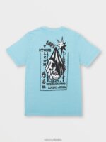 camiseta de manga corta de vida pesada cali azul brezo Z44ZX90 ropa hombres - Image 6