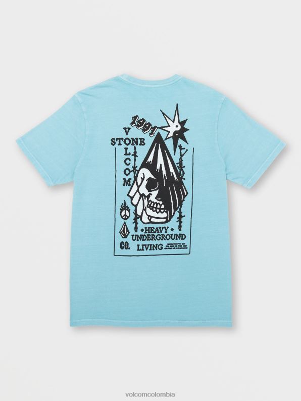 camiseta de manga corta de vida pesada cali azul brezo Z44ZX90 ropa hombres - Image 6
